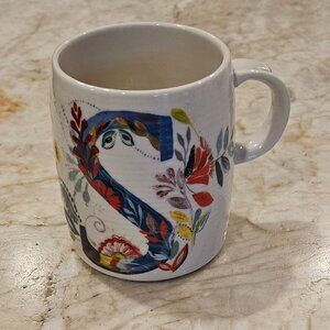 Anthropologie Starla M Halfmann Monogram Mug
